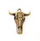 4 Ox Head Skull Pendant Antique Bronze Plated Pendant (32x27mm) G9349