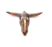 Copper Ox Head Skull Pendant Antique Copper Plated Pendant (61x47mm)  G9350