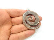 Copper Pendant Antique Copper Medallion Pendant Antique Copper Plated Pendant (60x46mm) G9359