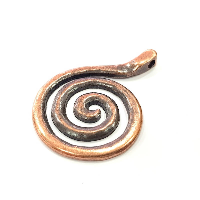 Copper Pendant Antique Copper Medallion Pendant Antique Copper Plated Pendant (52x37mm) G9362