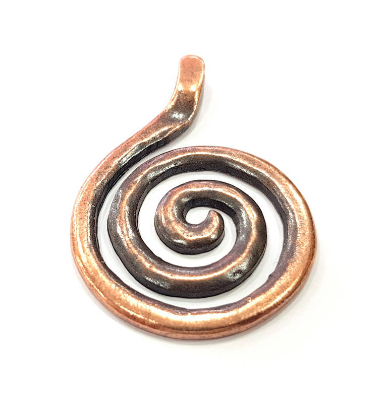 Copper Pendant Antique Copper Medallion Pendant Antique Copper Plated Pendant (52x37mm) G9362