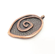 Copper Pendant Antique Copper Medallion Pendant Antique Copper Plated Pendant (52x32mm) G9363