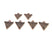 20 Triangle Charm Antique Copper Charm Antique Copper Plated Charm (17x14mm) G9369