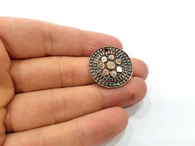 4 Antique Copper Charm Antique Copper Plated Charm (26mm) G9370