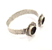 Silver Bracelet Blanks Bangle Blanks Cuff Blanks Adjustable Hammered Bracelet Blank Antique Silver Plated Brass ( 12mm Blanks ) G9378