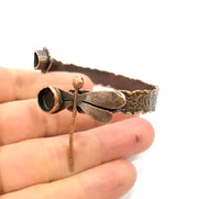 Copper Bracelet Blanks Bangle Blanks Cuff Blanks Adjustable Hammered Bracelet Blank Antique Copper Plated Brass (10mm and 9x7mm ) G9383