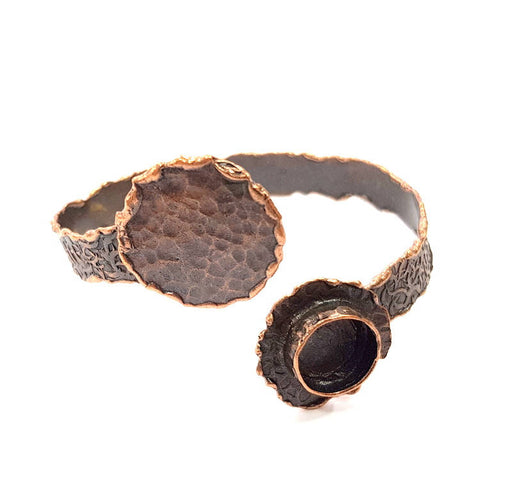 Copper Bracelet Blanks Bangle Blanks Cuff Blanks Adjustable Hammered Bracelet Blank Antique Copper Plated Brass (12mm and 25mm ) G9384