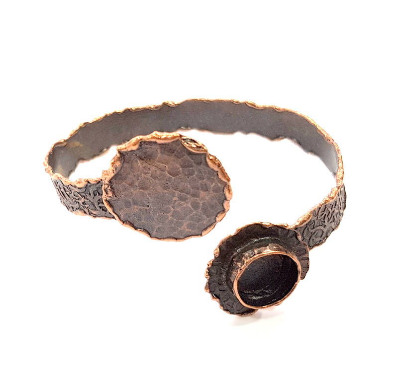 Copper Bracelet Blanks Bangle Blanks Cuff Blanks Adjustable Hammered Bracelet Blank Antique Copper Plated Brass (12mm and 25mm ) G9384