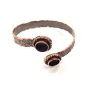 Copper Bracelet Blanks Bangle Blanks Cuff Blanks Adjustable Hammered Bracelet Blank Antique Copper Plated Brass (10mm  ) G9388