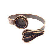 Copper Bracelet Blanks Bangle Blanks Cuff Blanks Adjustable Hammered Bracelet Blank Antique Copper Plated Brass (33x20mm and 16mm ) G9389