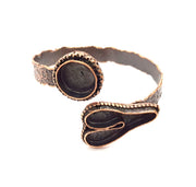 Copper Bracelet Blanks Bangle Blanks Cuff Blanks Adjustable Hammered Bracelet Blank Antique Copper Plated Brass (33x20mm and 16mm ) G9389