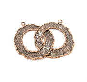 Antique Copper Pendant Connector Antique Copper Plated Brass (37mm) G9399
