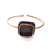 Copper Bracelet Blanks Bangle Blanks Cuff Blanks Adjustable Bracelet Blank Antique Copper Plated Brass (18x18mm Blanks ) G9409
