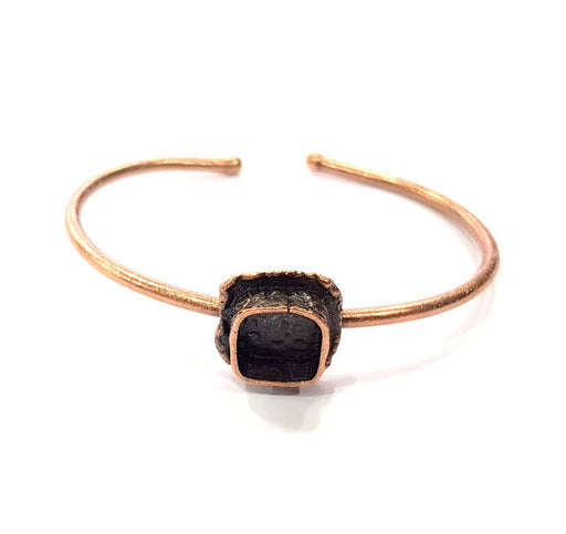 Copper Bracelet Blanks Bangle Blanks Cuff Blanks Adjustable Bracelet Blank Antique Copper Plated Brass (10x10mm Blanks ) G9410