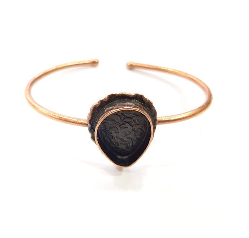 Copper Bracelet Blanks Bangle Blanks Cuff Blanks Adjustable Bracelet Blank Antique Copper Plated Brass (19x14mm Blanks ) G9412
