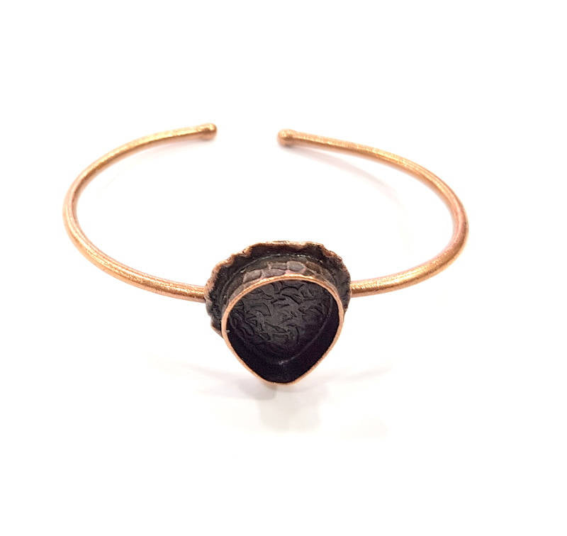 Copper Bracelet Blanks Bangle Blanks Cuff Blanks Adjustable Bracelet Blank Antique Copper Plated Brass (19x14mm Blanks ) G9412
