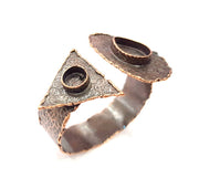 Copper Bracelet Blanks Bangle Blanks Cuff Blanks Adjustable Hammered Bracelet Blank Antique Copper Plated Brass (20x15mm and 10mm ) G9416
