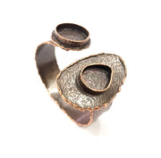 Copper Bracelet Blanks Bangle Blanks Cuff Blanks Adjustable Hammered Bracelet Blank Antique Copper Plated Brass (20x15mm and 20mm ) G9418