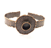 Copper Bracelet Blanks Bangle Blanks Cuff Blanks Adjustable Hammered Bracelet Blank Antique Copper Plated Brass (10mm ) G9428