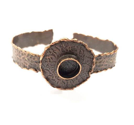 Copper Bracelet Blanks Bangle Blanks Cuff Blanks Adjustable Hammered Bracelet Blank Antique Copper Plated Brass (10mm ) G9428