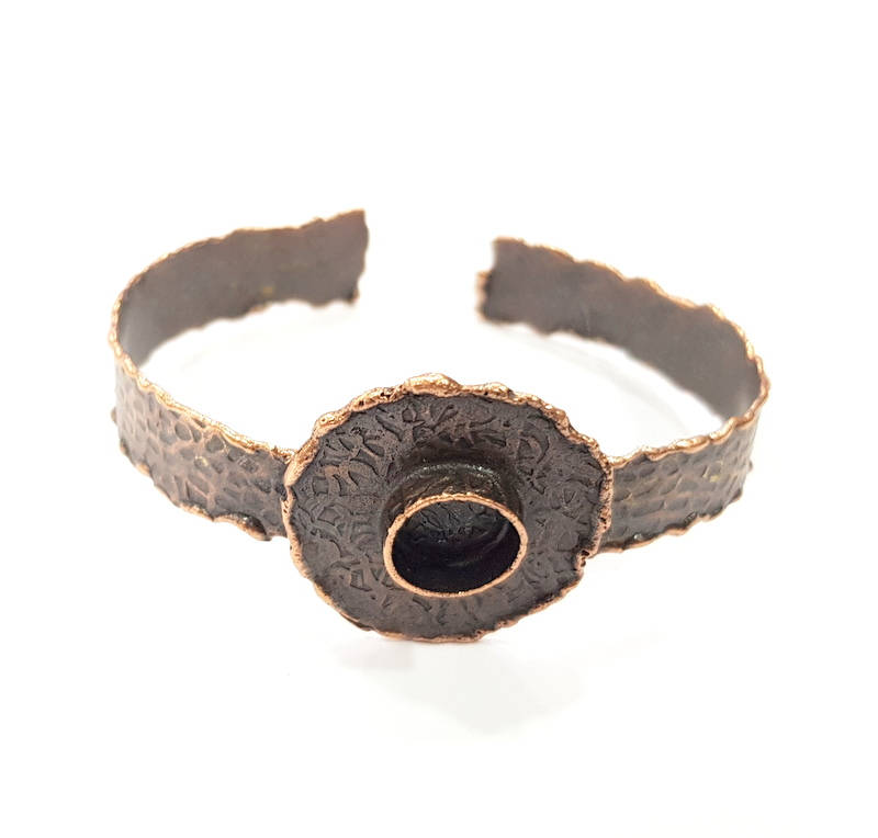 Copper Bracelet Blanks Bangle Blanks Cuff Blanks Adjustable Hammered Bracelet Blank Antique Copper Plated Brass (10mm ) G9428