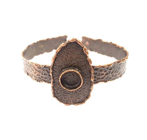 Copper Bracelet Blanks Bangle Blanks Cuff Blanks Adjustable Hammered Bracelet Blank Antique Copper Plated Brass (10mm ) G9429