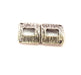 4 Silver Connector Antique Silver Plated Charms (28x14mm) G8611