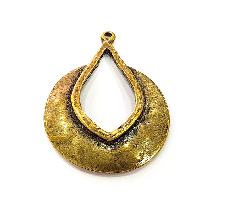 2 Antique Bronze Plated Pendant (46x34mm) G8616