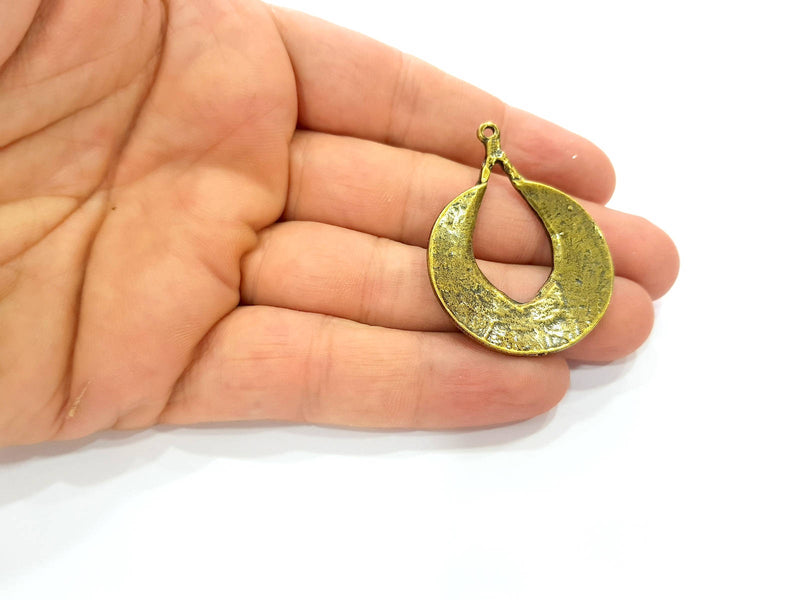 2 Antique Bronze Plated Pendant (46x34mm) G8616