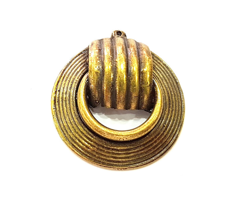 Antique Bronze Plated Pendant (37mm) G8617