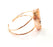 Rose Gold Bracelet Blanks Bangle Blanks Cuff Blanks Adjustable Bracelet Blank Rose Gold Plated Brass (30x22mm Blanks ) G8622