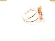 Rose Gold Bracelet Blanks Bangle Blanks Cuff Blanks Adjustable Bracelet Blank Rose Gold Plated Brass (30x22mm Blanks ) G8622
