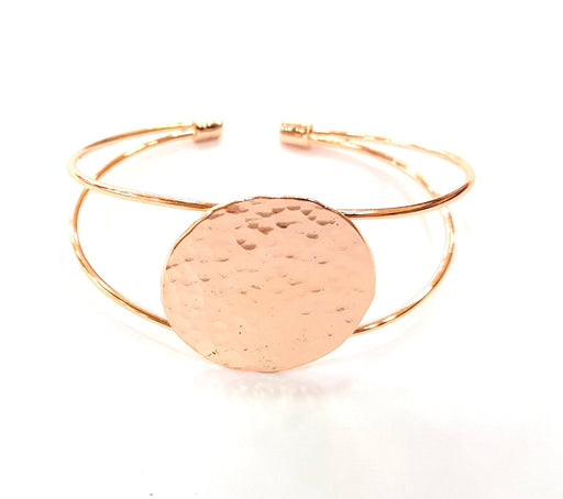 Rose Gold Bracelet Blanks Bangle Blanks Cuff Blanks Adjustable Bracelet Blank Rose Gold Plated Brass (30mm Blanks ) G8623