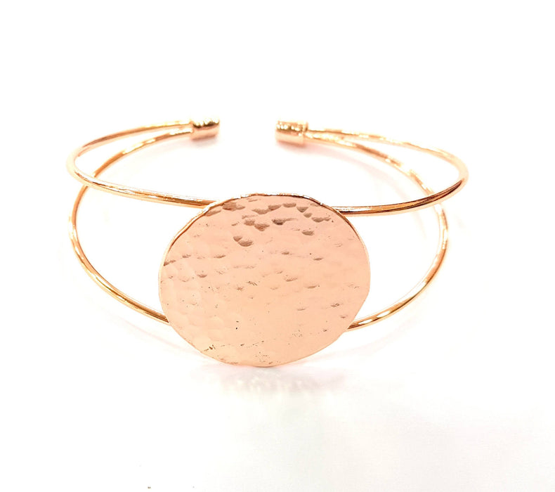 Rose Gold Bracelet Blanks Bangle Blanks Cuff Blanks Adjustable Bracelet Blank Rose Gold Plated Brass (30mm Blanks ) G8623