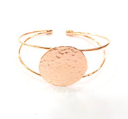 Rose Gold Bracelet Blanks Bangle Blanks Cuff Blanks Adjustable Bracelet Blank Rose Gold Plated Brass (30mm Blanks ) G8623