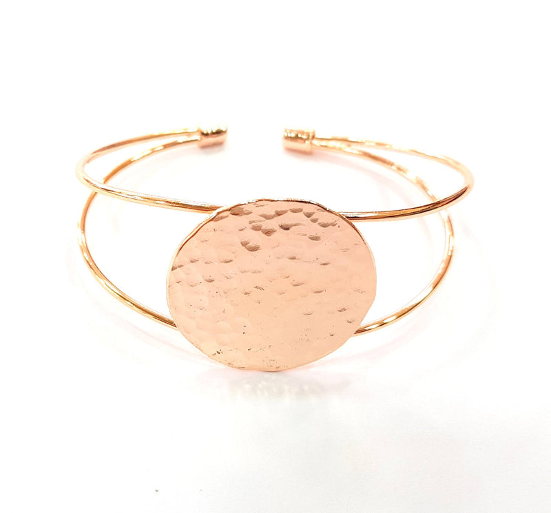 Rose Gold Bracelet Blanks Bangle Blanks Cuff Blanks Adjustable Bracelet Blank Rose Gold Plated Brass (30mm Blanks ) G8623