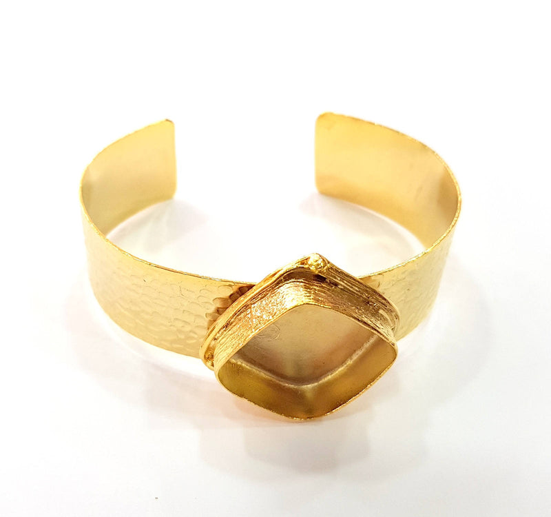 Gold Bangle Blanks Bracelet Blanks Hammered Cuff Blanks Adjustable Bracelet Blank Gold Plated Brass (22mm Blanks ) G8626