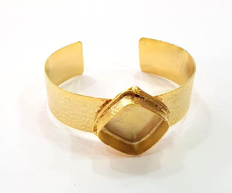 Gold Bangle Blanks Bracelet Blanks Hammered Cuff Blanks Adjustable Bracelet Blank Gold Plated Brass (22mm Blanks ) G8626