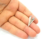 10 Silver Charms Antique Silver Plated Charms (29x6mm) G8653