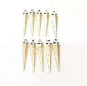 10 Silver Charms Antique Silver Plated Charms (29x6mm) G8653