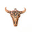 Ox Head Skull Pendant  Antique Copper Plated Pendant (52x50mm)  G8659