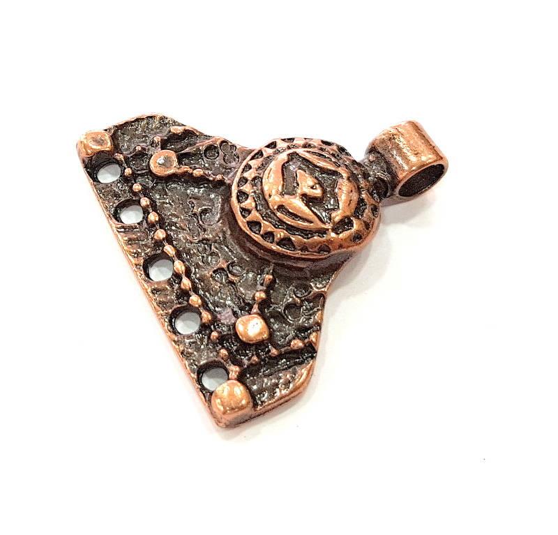 2 Antique Copper Pendant Antique Copper Plated Pendant (34x32mm) G8660