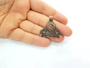 2 Antique Copper Pendant Antique Copper Plated Pendant (34x32mm) G8660