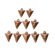 20 Triangle Charm Antique Copper Plated Charm (16x11mm) G8662