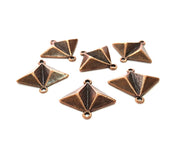 10 Triangle Charm Antique Copper Plated Charm (21x20mm) G8665