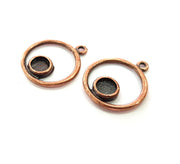 8 Antique Copper Charm Antique Copper Plated Charm (19mm) G8669