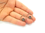 8 Antique Copper Charm Antique Copper Plated Charm (19mm) G8669