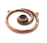 2 Antique Copper Charm Antique Copper Plated Charm 35mm) G9485