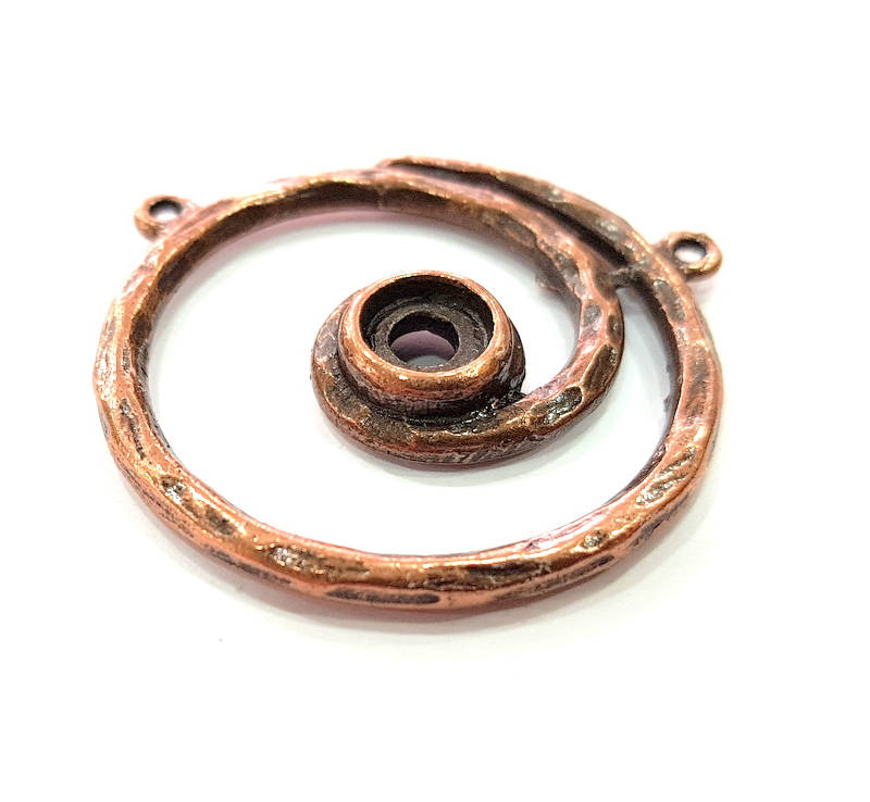 2 Antique Copper Charm Antique Copper Plated Charm 35mm) G9485