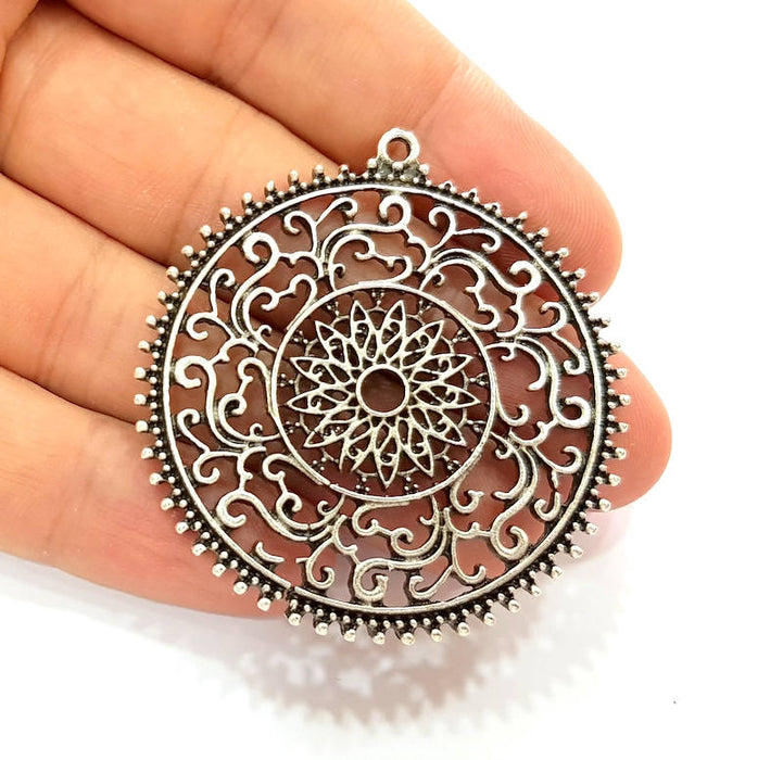 Silver Pendant Antique Silver Pendants (48 mm) G8697